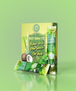 SINH TỐ RAU MÁ ĐẬU XANH CỐT DỪA 6 GÓI (18gr/gói)
