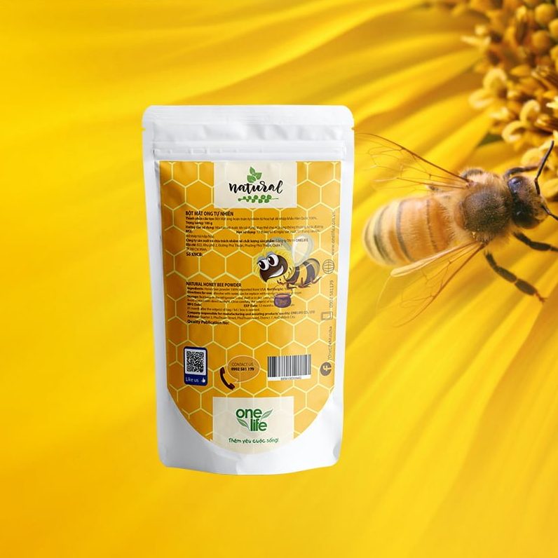 BỘT MẬT ONG TỰ NHIÊN TỪ HOA HẠT DẺ HÀN QUỐC 100GR