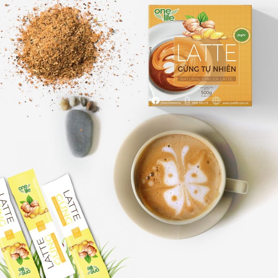 LATTE GỪNG TỰ NHIÊN ONELIFE HỘP 25 GÓI